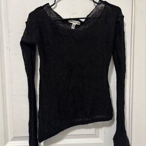 Urban Outfitters Black Sheer Knit Sweater